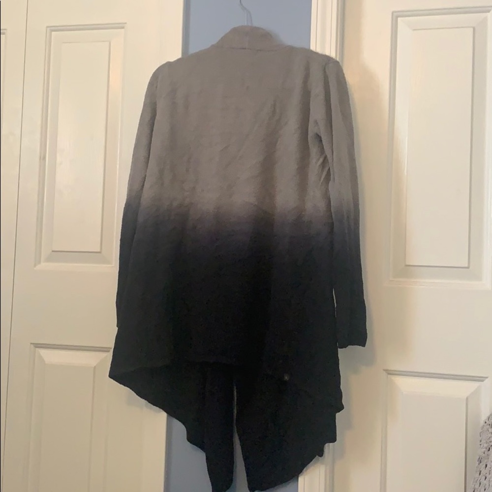 Gray Navy Ombré Calipso Wrap Cardigan Sweater - Picture 8 of 9